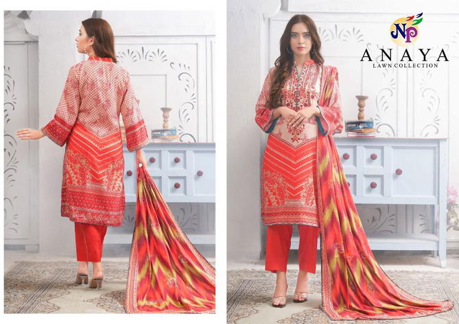 Anaya By np Print Lawn Cotton Pakistani Dress Material Wholesale Shop In Surat